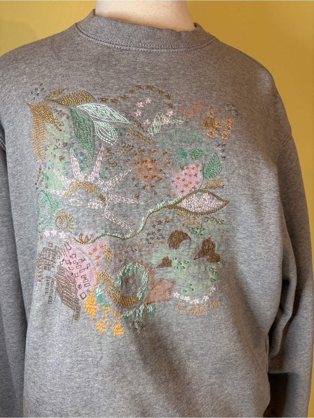 Coach Doodle Embroidered Organic Cotton Sweatshirt